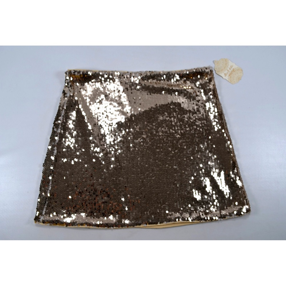 Nwt's Altar'd State Mini Skirt GOLD SEQUIN LINED Women's Large Waist 32"